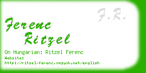 ferenc ritzel business card